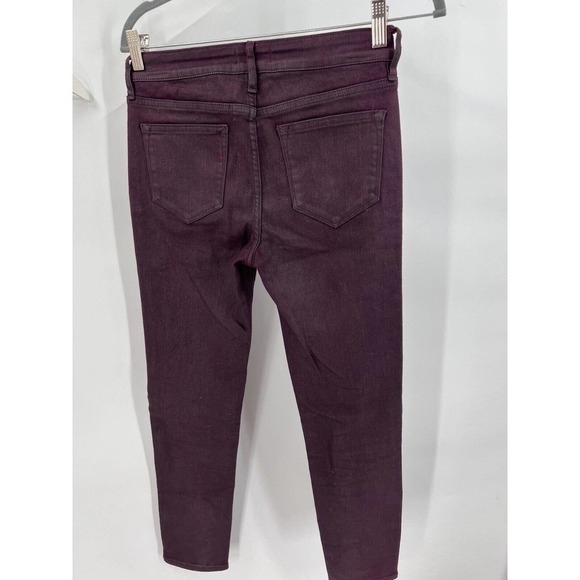 Aqua Womens Size 26 Jackie Purple Denim Colored Skinny Jeans Mid Rise Trousers - Picture 5 of 9